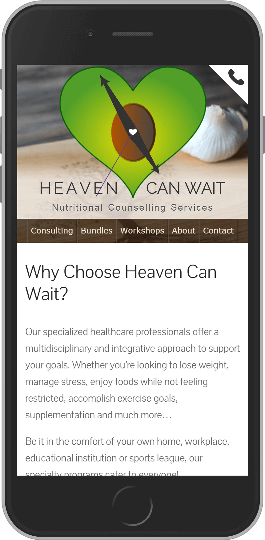 Heaven Can Wait Nutrition iPhone