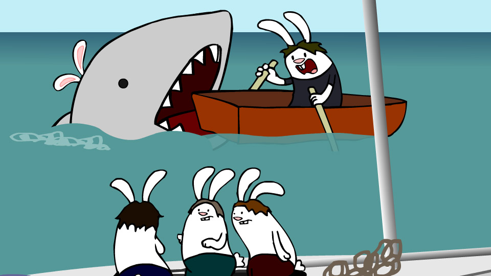 Jaws in 30 Seconds (and re-enacted by Bunnies)