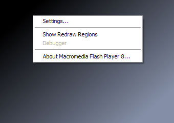 [showing the disable Flash context menu]